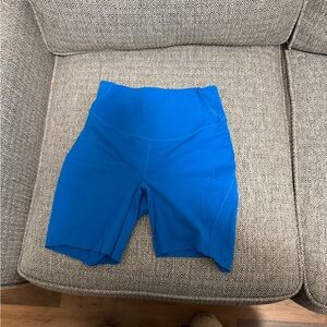 Blue Lululemon Biker Shorts